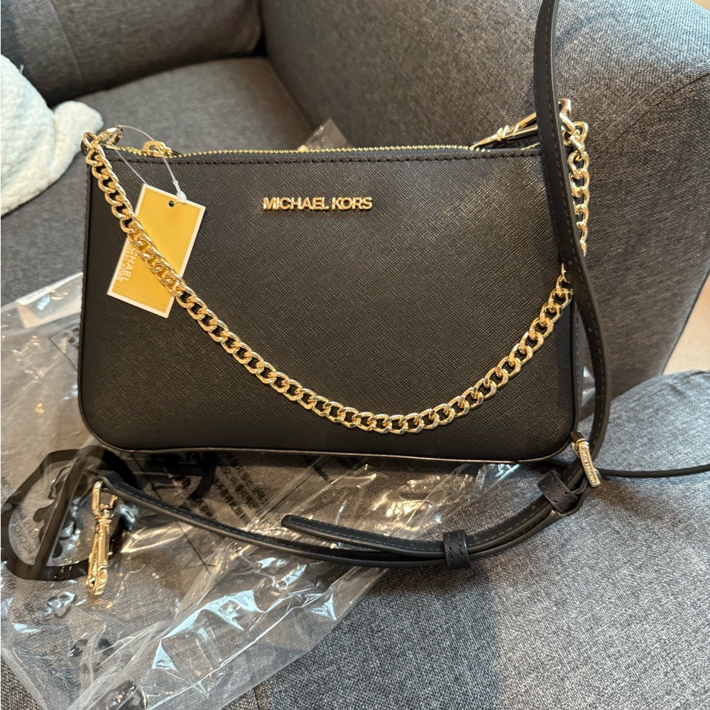 NWT Michael Kors Jet Set Medium Saffiano Crossbody